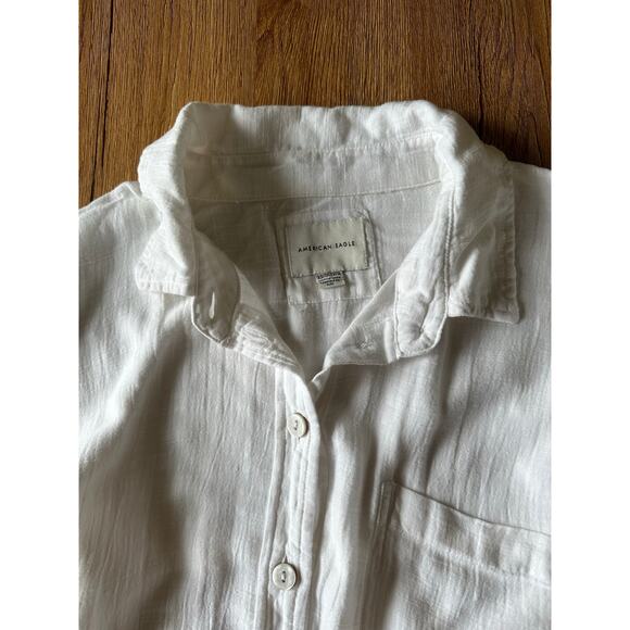 American Eagle Oversized White Button Down Size XS - Picture 2 of 7